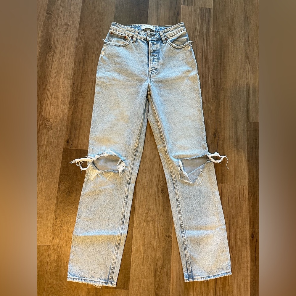 Abercrombie & Fitch The Dad High Rise Curve Love Jeans